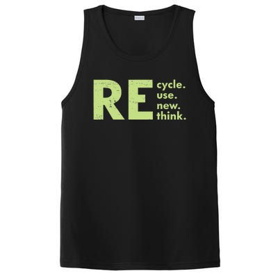 Recycle Reuse Renew Rethink Crisis Environmental Activism PosiCharge Competitor Tank