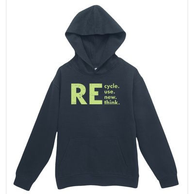 Recycle Reuse Renew Rethink Crisis Environmental Activism Urban Pullover Hoodie