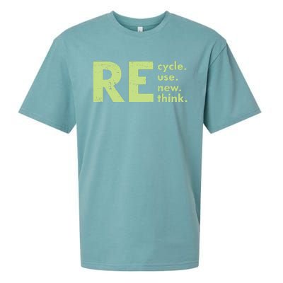 Recycle Reuse Renew Rethink Crisis Environmental Activism Sueded Cloud Jersey T-Shirt