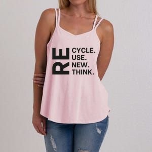 Recycle Reuse Renew Rethink Gift Earth Day Environmental Activism Women's Strappy Tank