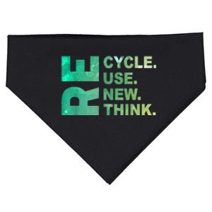 Recycle Reuse Renew Rethink Trending Earth Day Environmental Activism USA-Made Doggie Bandana