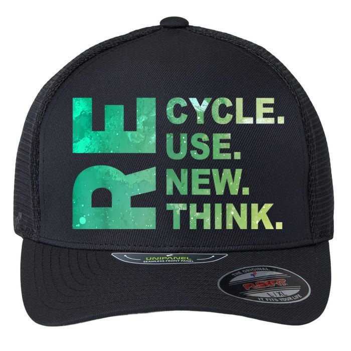 Recycle Reuse Renew Rethink Trending Earth Day Environmental Activism Flexfit Unipanel Trucker Cap