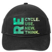 Recycle Reuse Renew Rethink Trending Earth Day Environmental Activism 7-Panel Snapback Hat