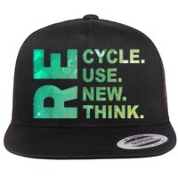 Recycle Reuse Renew Rethink Trending Earth Day Environmental Activism Flat Bill Trucker Hat