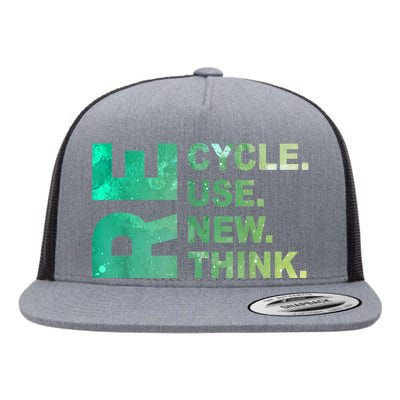 Recycle Reuse Renew Rethink Trending Earth Day Environmental Activism Flat Bill Trucker Hat