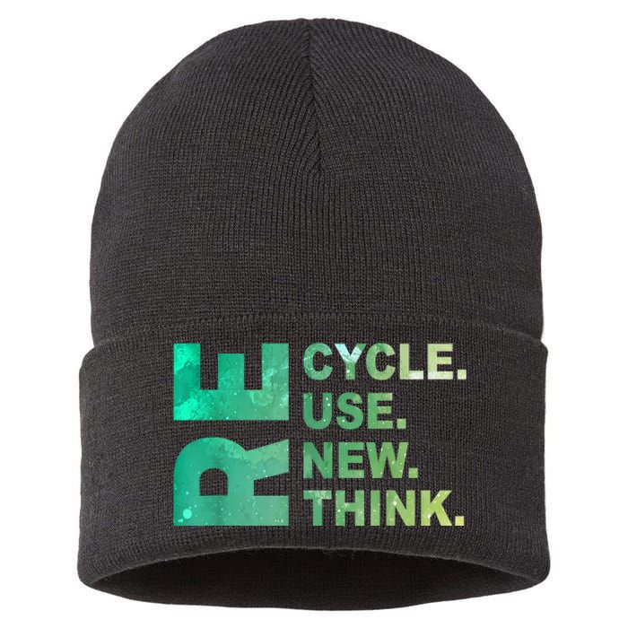 Recycle Reuse Renew Rethink Trending Earth Day Environmental Activism Sustainable Knit Beanie