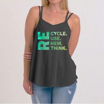 Recycle Reuse Renew Rethink Trending Earth Day Environmental Activism Women's Strappy Tank