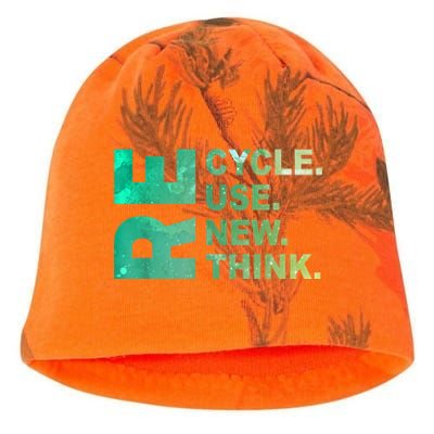 Recycle Reuse Renew Rethink Trending Earth Day Environmental Activism Kati - Camo Knit Beanie