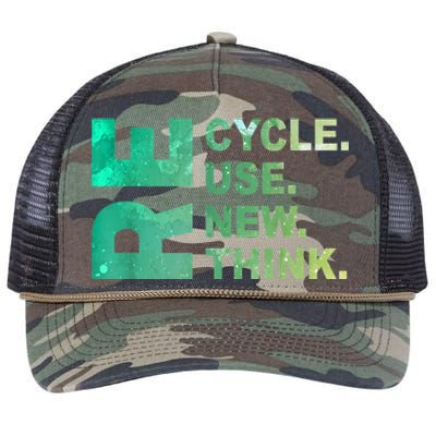 Recycle Reuse Renew Rethink Trending Earth Day Environmental Activism Retro Rope Trucker Hat Cap