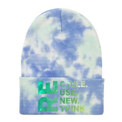 Recycle Reuse Renew Rethink Trending Earth Day Environmental Activism Tie Dye 12in Knit Beanie