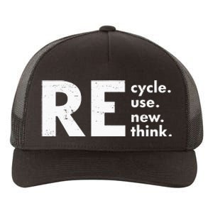 Recycle Reuse Renew Rethink Crisis Environmental Activism Yupoong Adult 5-Panel Trucker Hat