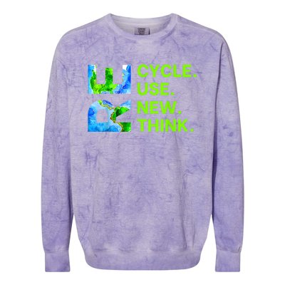 Recycle Reuse Renew Rethink Trending Earth Day Environmental Activism Colorblast Crewneck Sweatshirt