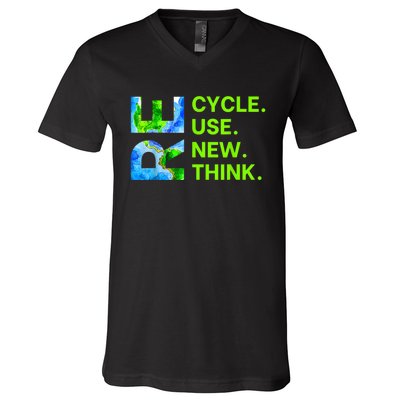 Recycle Reuse Renew Rethink Trending Earth Day Environmental Activism V-Neck T-Shirt