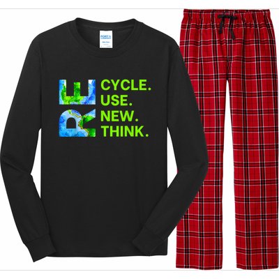 Recycle Reuse Renew Rethink Trending Earth Day Environmental Activism Long Sleeve Pajama Set