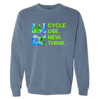 Recycle Reuse Renew Rethink Trending Earth Day Environmental Activism Garment-Dyed Sweatshirt