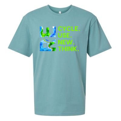 Recycle Reuse Renew Rethink Trending Earth Day Environmental Activism Sueded Cloud Jersey T-Shirt