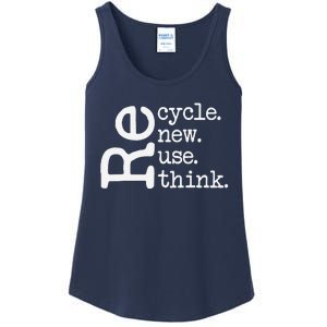 Recycle Reuse Renew Rethink Earth Day Environmental Activism 5 Ladies Essential Tank