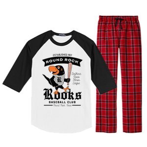 Round Rock Rooks Minor League Retro Baseball Team Raglan Sleeve Pajama Set