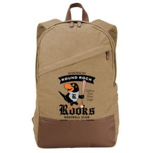 Round Rock Rooks Minor League Retro Baseball Team Cotton Canvas Backpack