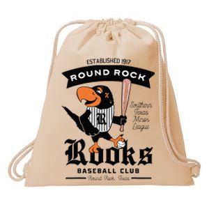 Round Rock Rooks Minor League Retro Baseball Team Drawstring Bag