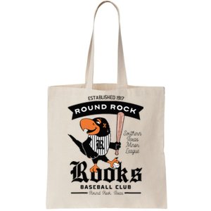 Round Rock Rooks Minor League Retro Baseball Team Tote Bag