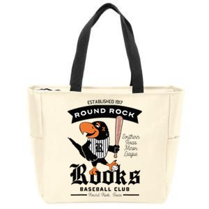 Round Rock Rooks Minor League Retro Baseball Team Zip Tote Bag