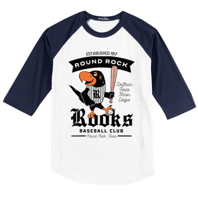 Round Rock Rooks Minor League Retro Baseball Team Baseball Sleeve Shirt