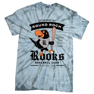 Round Rock Rooks Minor League Retro Baseball Team Tie-Dye T-Shirt