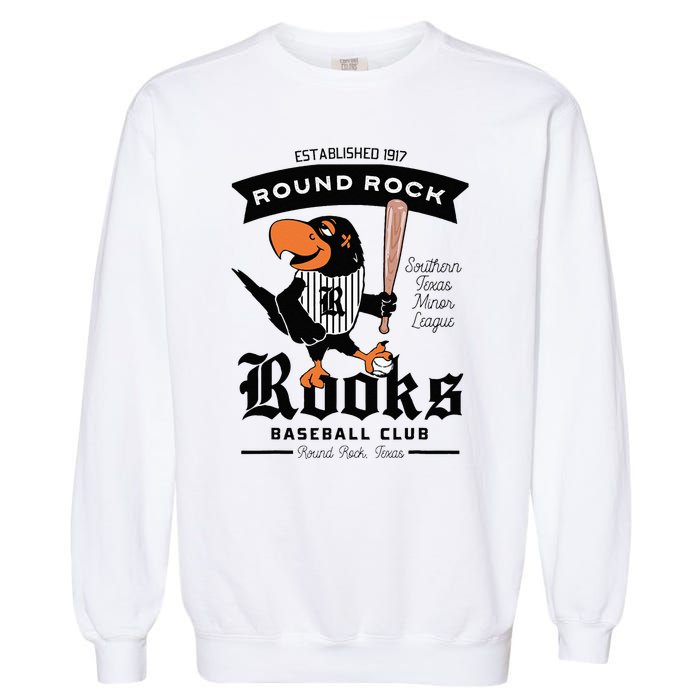 Round Rock Rooks Minor League Retro Baseball Team Garment-Dyed Sweatshirt