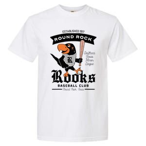 Round Rock Rooks Minor League Retro Baseball Team Garment-Dyed Heavyweight T-Shirt