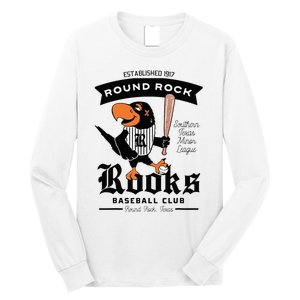 Round Rock Rooks Minor League Retro Baseball Team Long Sleeve Shirt