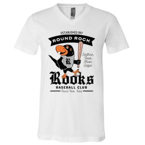 Round Rock Rooks Minor League Retro Baseball Team V-Neck T-Shirt