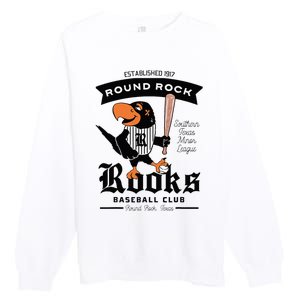 Round Rock Rooks Minor League Retro Baseball Team Premium Crewneck Sweatshirt