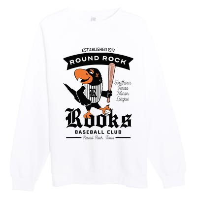 Round Rock Rooks Minor League Retro Baseball Team Premium Crewneck Sweatshirt