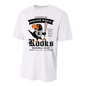 Round Rock Rooks Minor League Retro Baseball Team Performance Sprint T-Shirt