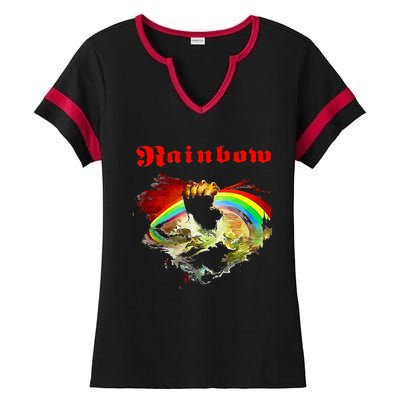 Rainbow Rising Ritchie Blackmore Rock Ladies Halftime Notch Neck Tee