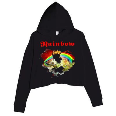 Rainbow Rising Ritchie Blackmore Rock Crop Fleece Hoodie