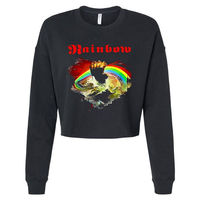 Rainbow Rising Ritchie Blackmore Rock Cropped Pullover Crew