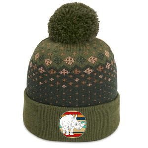 Retro Rhino The Baniff Cuffed Pom Beanie