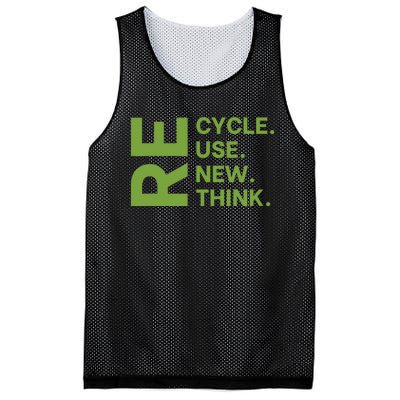 Recycle Reuse Renew Rethink Crisis Environmental Activism Mesh Reversible Basketball Jersey Tank