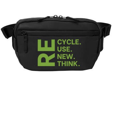 Recycle Reuse Renew Rethink Crisis Environmental Activism Crossbody Pack