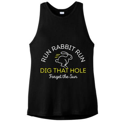 Run Rabbit Run Dig That Hole Ladies PosiCharge Tri-Blend Wicking Tank