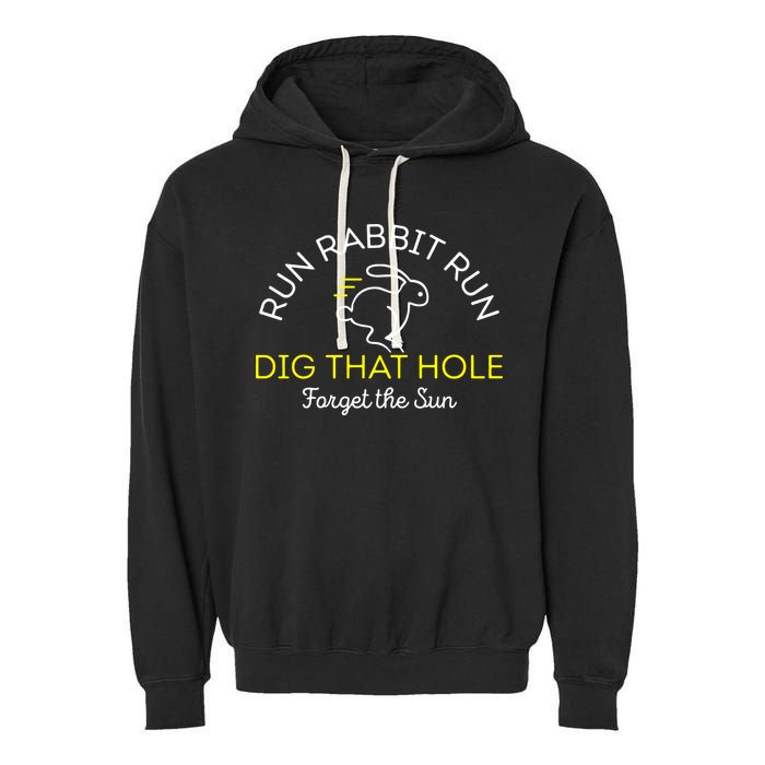 Run Rabbit Run Dig That Hole Garment-Dyed Fleece Hoodie
