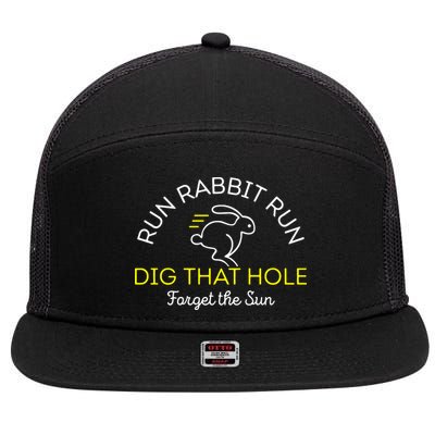 Run Rabbit Run Dig That Hole 7 Panel Mesh Trucker Snapback Hat