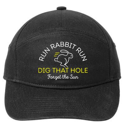 Run Rabbit Run Dig That Hole 7-Panel Snapback Hat