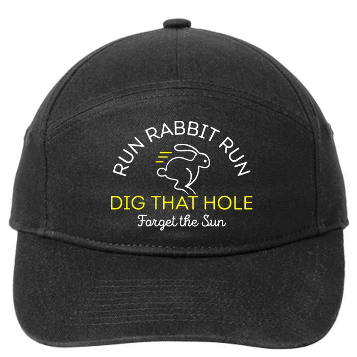 Run Rabbit Run Dig That Hole 7-Panel Snapback Hat