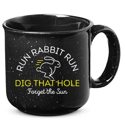 Run Rabbit Run Dig That Hole 15oz Campfire Ceramic Mug