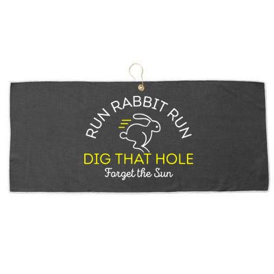 Run Rabbit Run Dig That Hole Large Microfiber Waffle Golf Towel