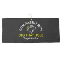 Run Rabbit Run Dig That Hole Large Microfiber Waffle Golf Towel