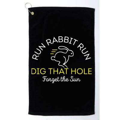 Run Rabbit Run Dig That Hole Golf Towel